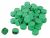 Green Plastic Seals - 10mm Diameter (Pack of 100)