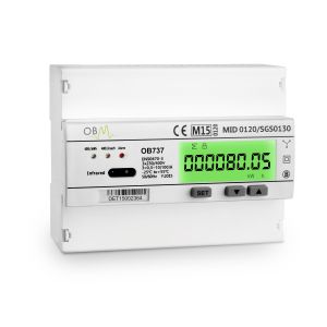 OB737D – 100A – MID APPROVED – DIN RAIL – DIRECT CONNECTED – RS485-BI-DIRECTIONAL-DIGITAL METER 