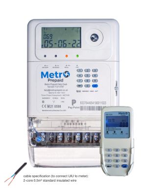 Metro 100A Three Phase Pre-Payment Meter, Mbus with Separate Key-Pad - MET008