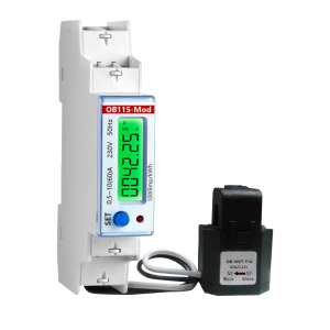OB115-MOD 60A, 10/15M Lead, MID Approved, DIN Rail, CT Operated, RS485, Bi-Directional Digital Meter