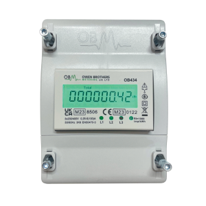 OB434 100A Direct Connected Three Phase MID Meter in IP40 Enclosure